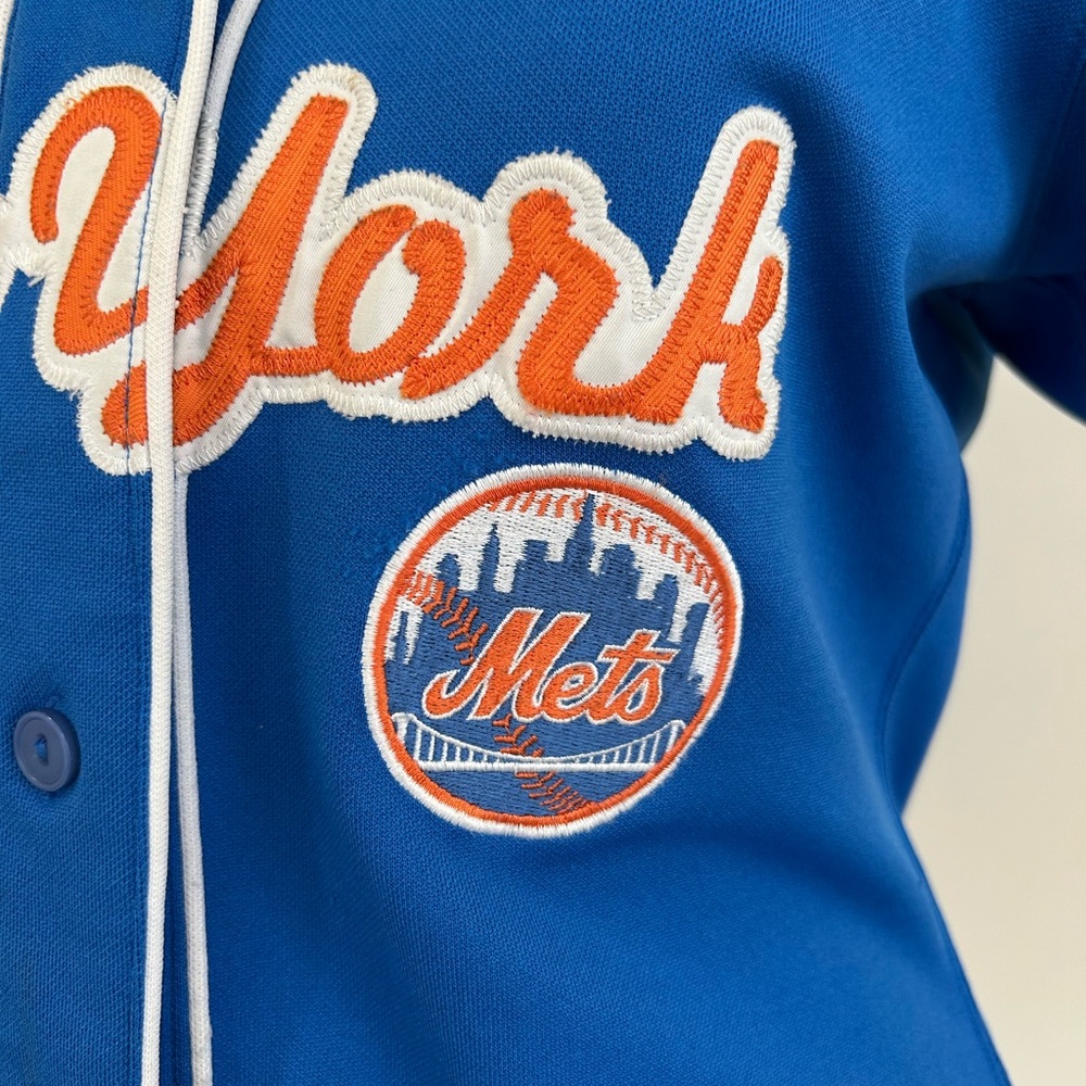 New York Mets Genuine Merchandise By Lady Slugger  Jersey Blue/Orange/ White - Picture 3 of 9
